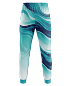 Turquoise, Aqua, Navy & White Custom Basketball Sublimated Bottoms