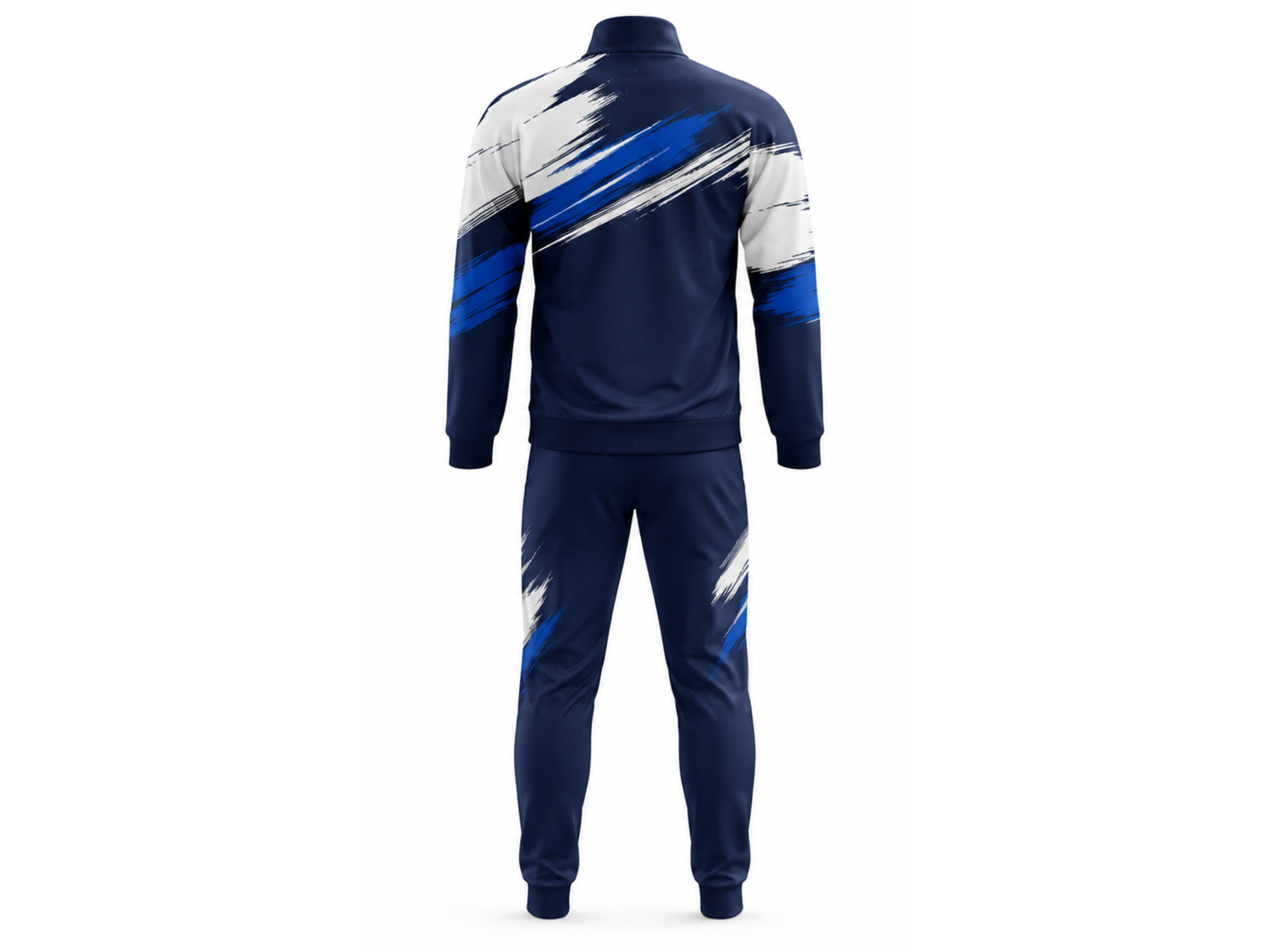 Custom Padel Warm-Up Set – Navy White Team Tracksuit Wholesale