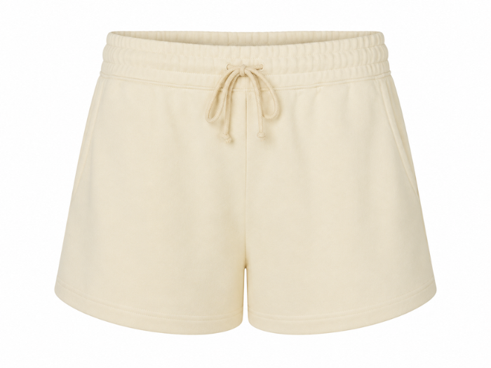 Custom Cream winter Sweat wear Shorts B2B front design preview