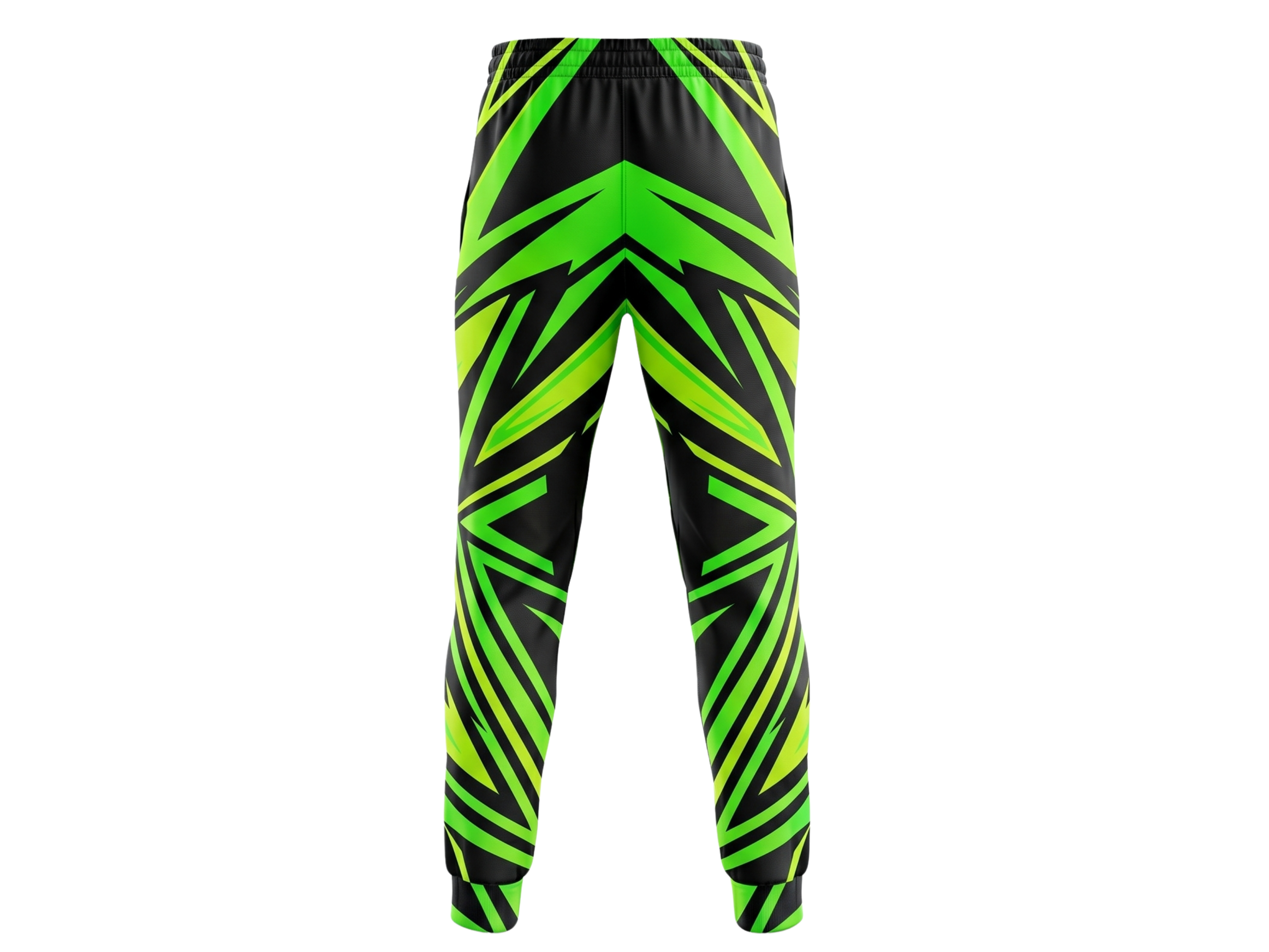 Black, Neon Green & Lime Green Custom Basketball Sublimated Bottoms