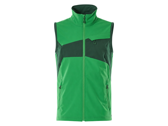 Workwear Gilet Green and Dark Grey | B2B Low MOQ Manufacturer front design preview