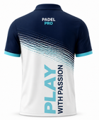 Custom Navy White Padel Polo Shirt – Wholesale Club Teamwear
