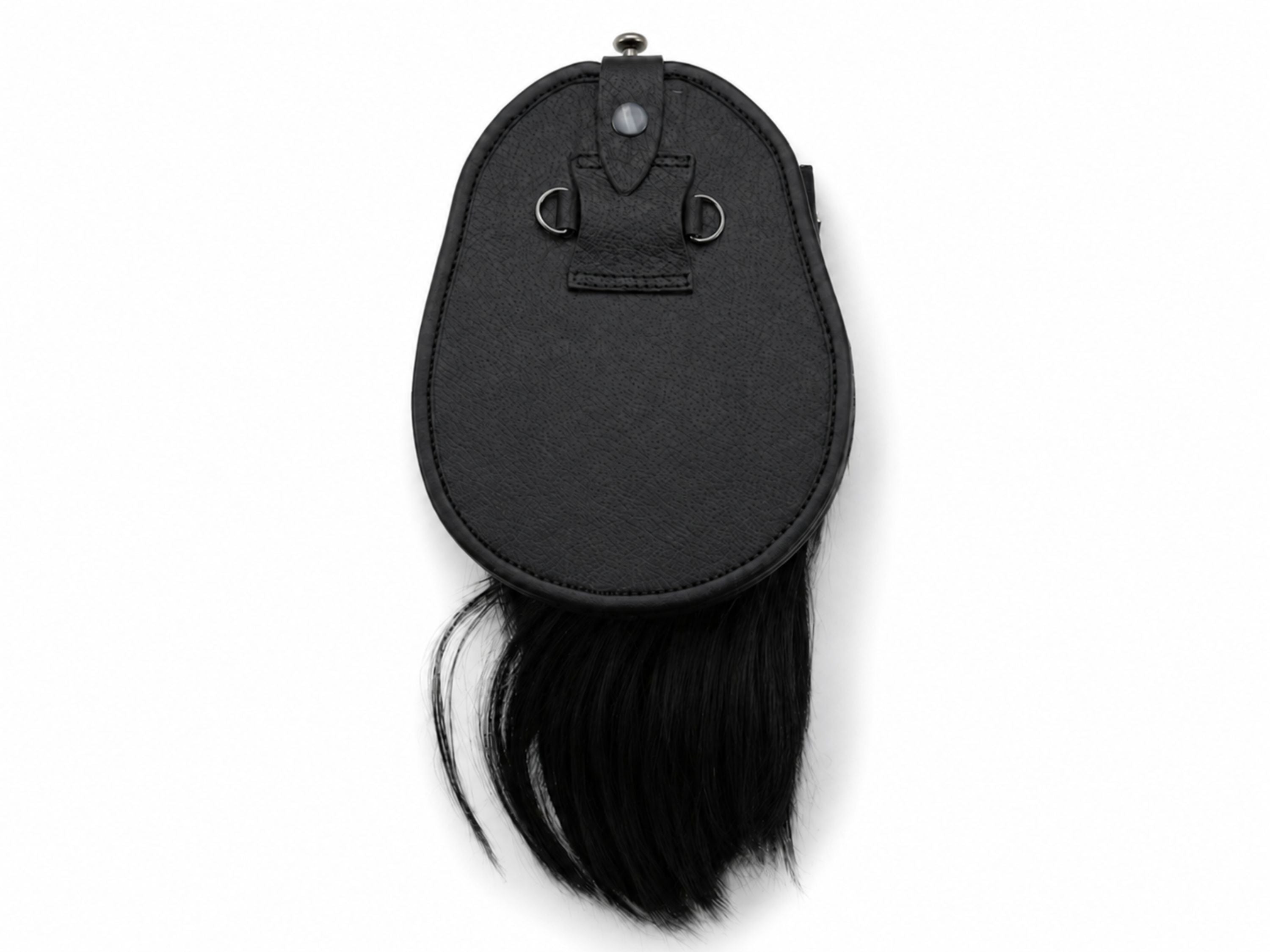 Horsehair Dress Sporran Black with Silver Cantle and Three Tassels | B2B Low MOQ