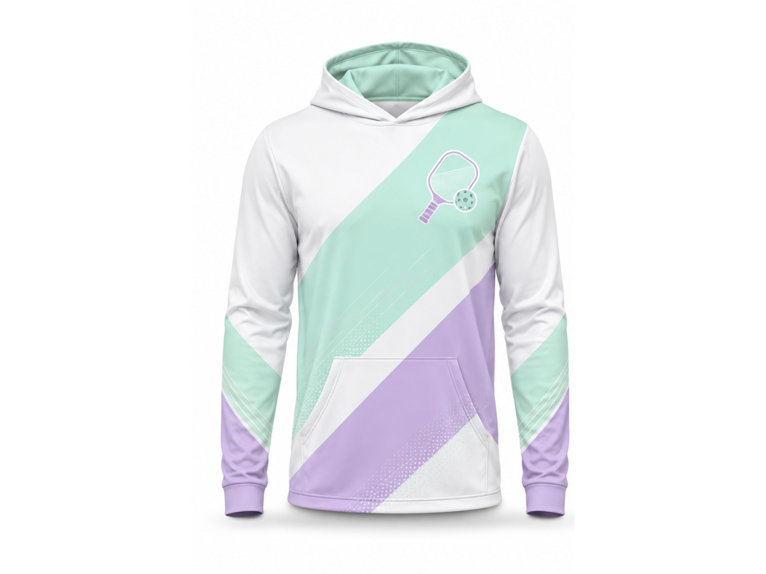Custom Pickleball Hoodie | Wholesale Pickleball Team Hoodie | Mint Green Lavender White | Apparels Bridge
