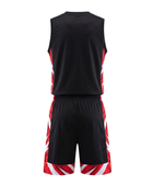 Custom Black, Red & White Basketball Sublimated Uniform
