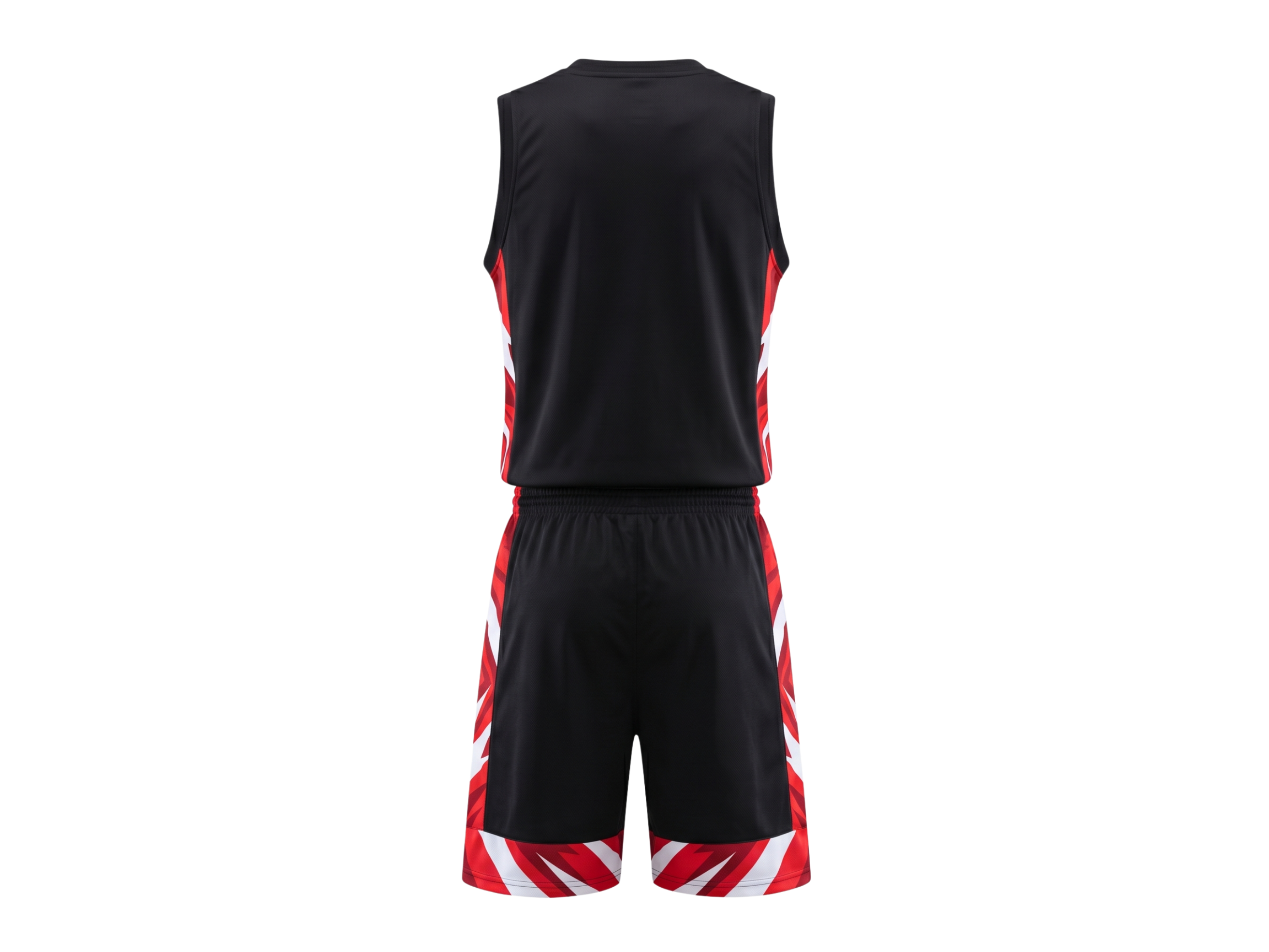 Custom Black, Red & White Basketball Sublimated Uniform