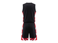 Custom Black, Red & White Basketball Sublimated Uniform