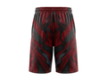 Custom Burgundy Black Geometric Sublimated Basketball Shorts | Wholesale Basketball Shorts Manufacturer