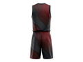 Custom Black, Burgundy & Charcoal Basketball Sublimated Uniform