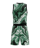 Custom Green, White & Black Basketball Sublimated Uniform