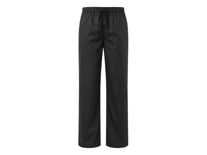Elastic-Waist Chef Trousers Black | B2B Low MOQ Hospitality Workwear Manufacturer front design preview