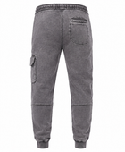 Custom Washed Grey Acid Wash Cargo Jogger Pants B2B