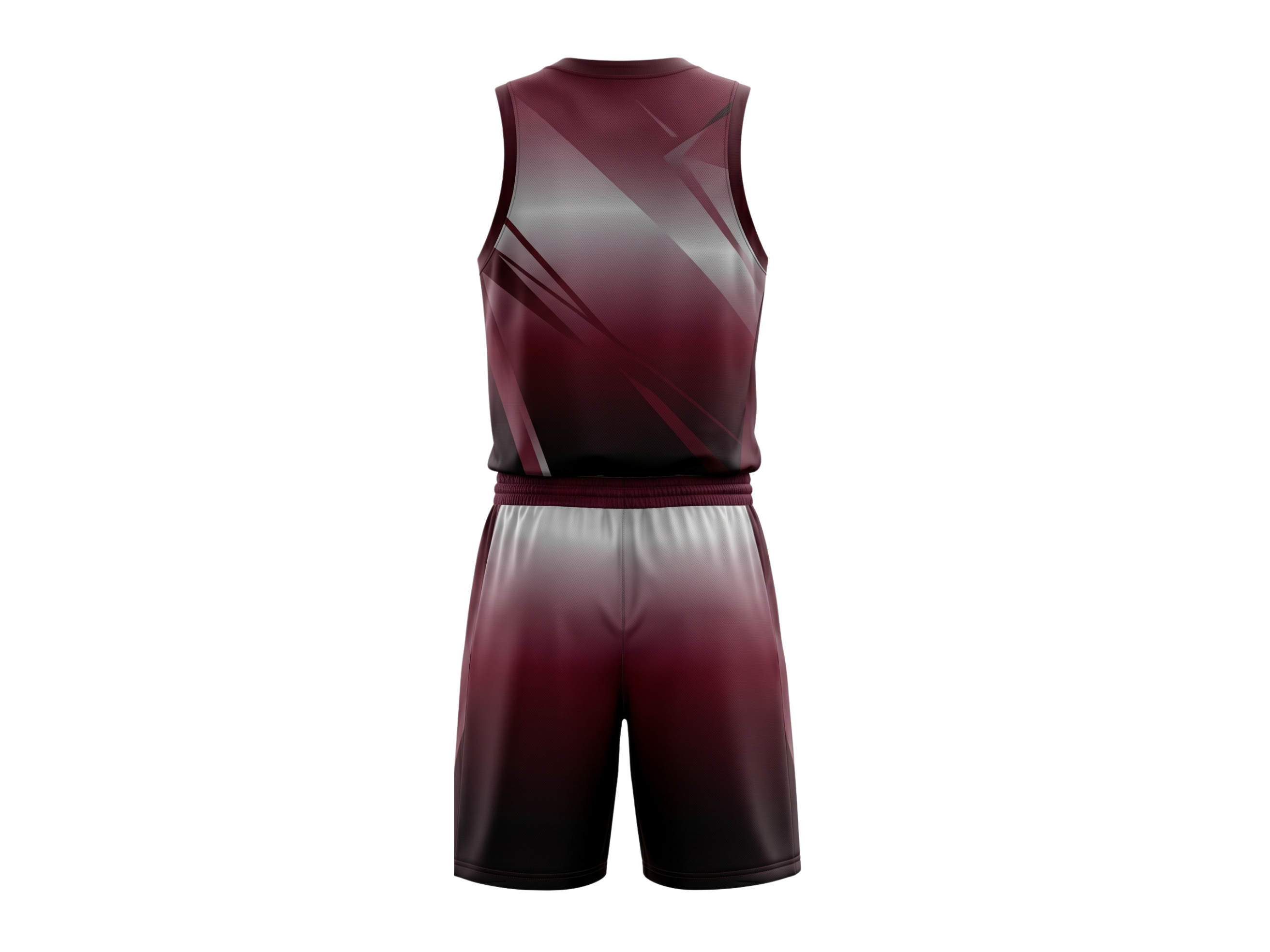 Custom Burgundy, Silver Gray & Black Basketball Sublimated Uniform