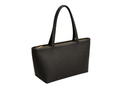 B2B Black Leather Tote Bag with Zip Closure Low MOQ Manufacturer