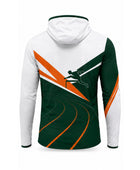 Track and Field Hoodie – Green, White and Orange Custom Wholesale Teamwear