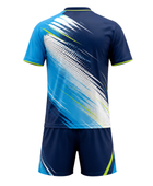 Custom Table Tennis Warm Up Set – Navy Cyan Ping Pong Teamwear for Wholesale Buyers