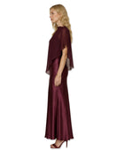 Wholesale Wine Satin Sheath Prom Dress, Custom Floor Length Formalwear Manufacturer for Boutique Private Label Brands