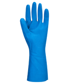 Long-Cuff Nitrile Gauntlet Gloves Blue | B2B Low MOQ Hospitality Workwear Manufacturer