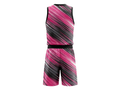 Custom Pink, Black, Gray & White Basketball Sublimated Uniform