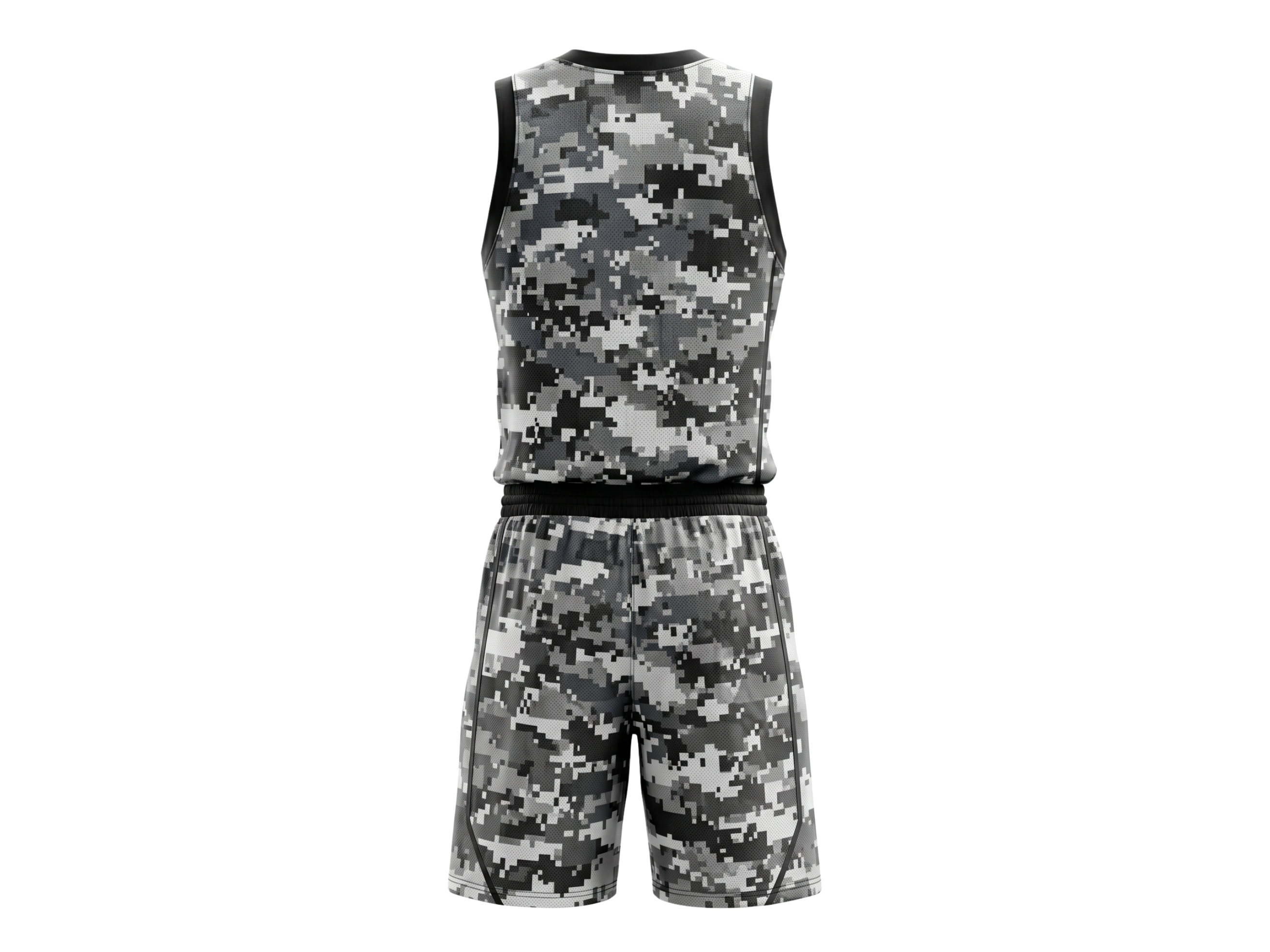 Custom Gray, Black & White Basketball Sublimated Uniform
