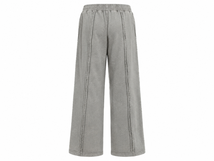 Custom Acid Wash Light Grey Baggy Jogger Pants B2B