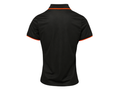 Ladies Contrast Pique Polo Shirt Black and Orange | B2B Low MOQ Hospitality Workwear Manufacturer