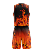 Custom Black, Orange & Red Basketball Sublimated Uniform