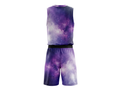 Custom Purple, Lavender, White & Black Basketball Sublimated Uniform