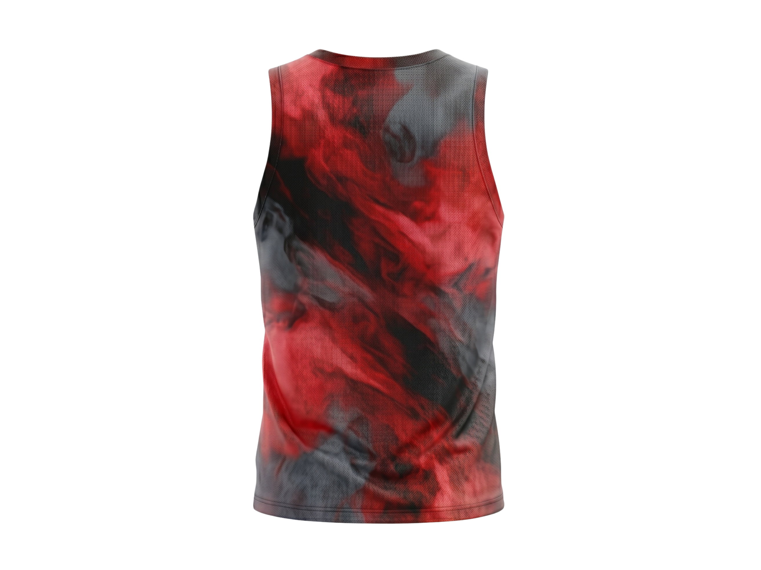 Basketball Tank Top – Custom Sublimated Red Black Abstract Design | Wholesale Manufacturer