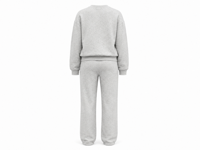 Custom Acid Wash Women’s Light Grey Tracksuit B2B