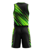 Custom Black & Neon Green Basketball Sublimated Uniform