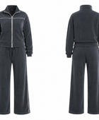 Custom Acid Wash Zip Up Charcoal Black Tracksuit B2B