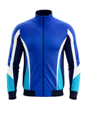 Custom Blue Volleyball Warm Up Jacket  Wholesale Team Training Jacket
