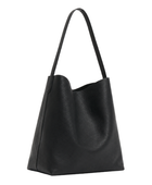 B2B Leather Shoulder Tote Bag Black Low MOQ Manufacture
