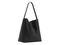 B2B Leather Shoulder Tote Bag Black Low MOQ Manufacture