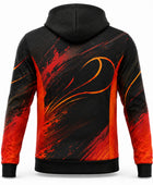 Custom Black Tennis Hoodie – Red Orange Team Warm-Up Hoodie for Clubs