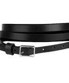 Women’s Black Leather Double Wrap Choker Wholesale | Custom Minimal Leather Necklace Manufacturer
