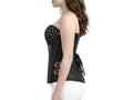 Steampunk Leather Overbust Corset Wholesale | Jacquard Brocade Steel Boned Corset Manufacturer