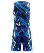 Custom Blue, Navy, Black & White Basketball Sublimated Uniform