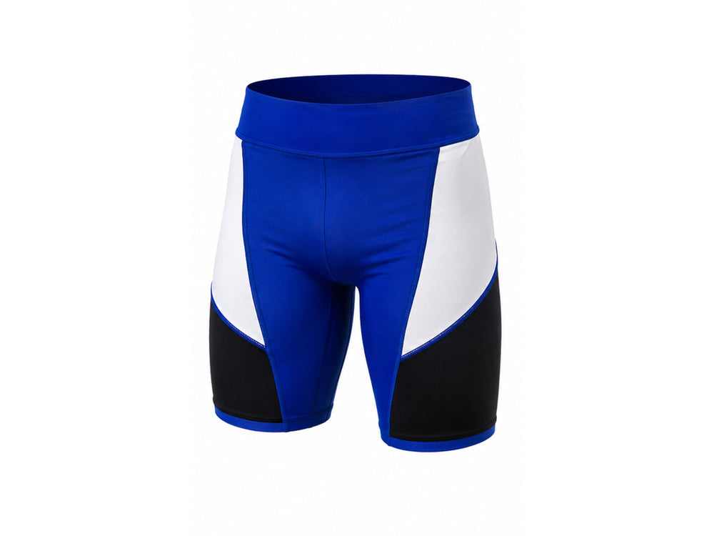 Wrestling Shorts Custom Team Uniform Blue/White Performance Sportswear Wholesale Bulk front design preview