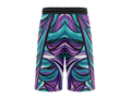 Custom Purple, Teal, White & Black Basketball Sublimated Shorts