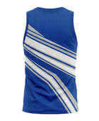 Basketball Tank Top – Custom Sublimated Royal Blue White Diagonal Design | Wholesale Manufacturer
