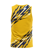 Basketball Tank Top – Custom Sublimated Yellow Navy Lightning Design | Wholesale Manufacturer