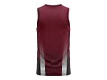 Basketball Tank Top – Custom Sublimated Burgundy Gray Side Panel Design | Wholesale Manufacturer