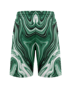 Custom Emerald Green, White, Black & Sage Basketball Sublimated Shorts