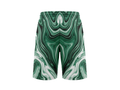 Custom Emerald Green, White, Black & Sage Basketball Sublimated Shorts