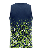 Basketball Tank Top – Custom Sublimated Navy Lime Pixel Gradient Design | Wholesale Manufacturer