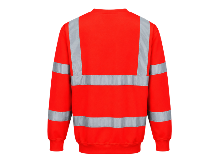 Railway Hi-Vis Sweatshirt Red | B2B Low MOQ Railway Workwear Manufacturer