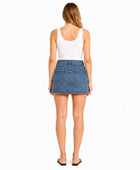 Custom Women’s Panelled Denim Mini Skirt for Private Labels