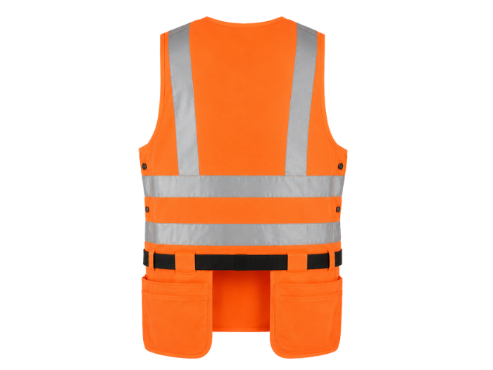 Workwear Hi-Vis Tool Vest Orange | B2B Low MOQ Manufacturer